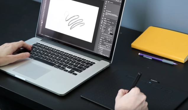 Wacom Intuos drawing tablet without screen works with laptop