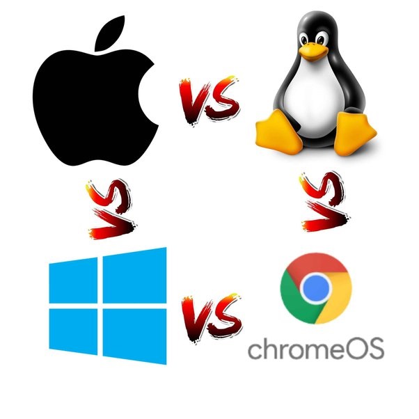 laptop Operating System MAC vs Linux VS Windows VS Chrome