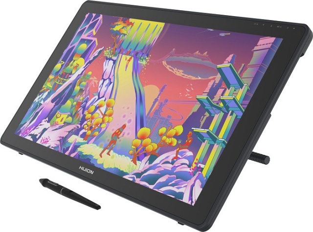Huion Kamvas 22 Plus large drawing tablet monitor for beginners
