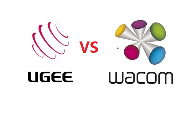 Ugee vs Wacom Drawing Tablet logo