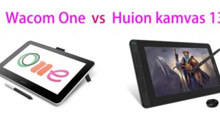 Wacom One vs Huion Kamvas 13 display drawing tablet