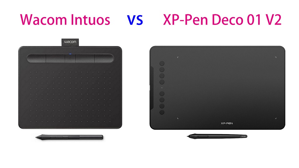 wacom intuos vs xp-pen deco 01 v2 drawing tablet