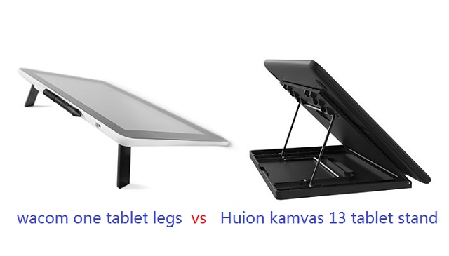 wacom one tablet legs vs huion kamvas 13 tablet stand