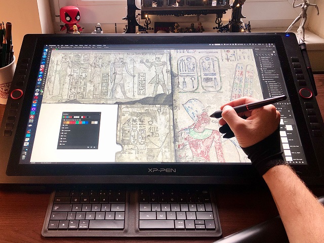 xp-pen artist 24 pro drawing tablet monitor for adobe illustrator