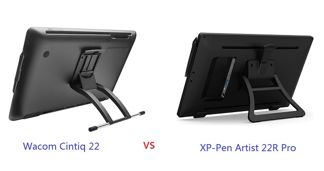 Wacom Cintiq22 tablet stand vs XP-Pen Artist 22R Pro tablet Stand