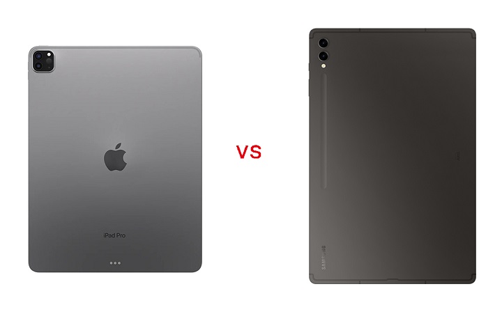 Back of Ipad Pro vs Galaxy Tab S9 Ultra