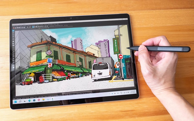 Microsoft Surface Pro 9 tablet for drawing