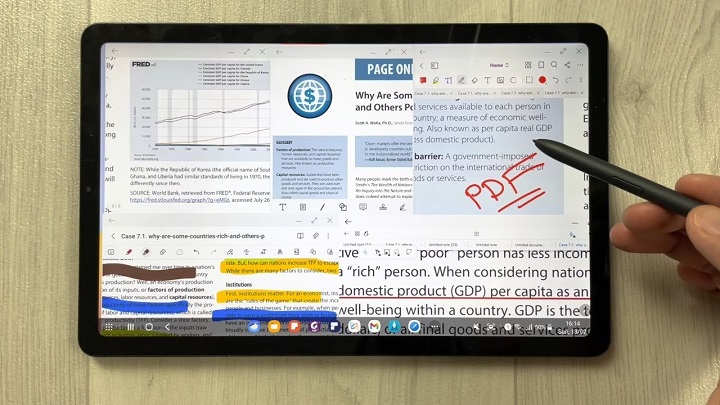 Samsung Pen tablet for annotating PDF